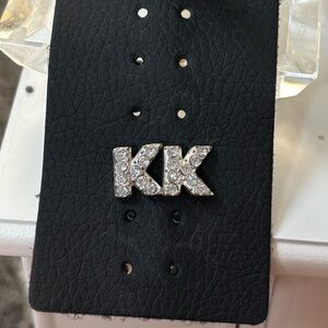 Sparkling Silver Stud Initial Earrings